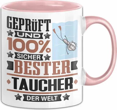 Produktbild von Taucher Geschenk Lustiger Spruch für Taucher Geschenkidee Bester Taucher Der Welt (Rosa)