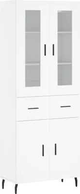 Produktbild von Highboard Weiß 69,5x34x180 cm Holzwerkstoff