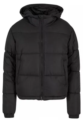 Produktbild von Urban Classics Winterjacke Damen Ladies Peached Puffer Jacket With Hood schwarz M