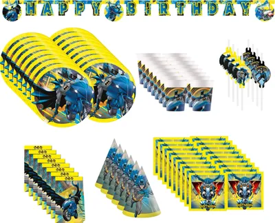 Produktbild von 75-tlg. Batman Rogue Rage Party Set für Kindergeburtstag