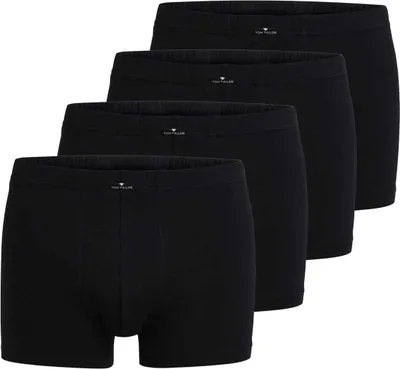 Produktbild von TOM TAILOR Herren Shorts, 4er Pack - X-LASTIC, Boxer Briefs, Pants, Stretch Baumwolle Schwarz S