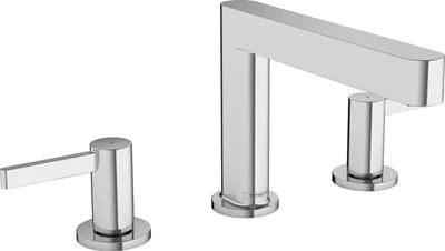 Zdjęcie produktu dla Hansgrohe Finoris - Bateria umywalkowa 110, 3-otworowa, z wylewką Push-Open, EcoSmart, chrom 76033000