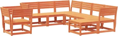 Produktbild von vidaXL 8-tlg. Garten-Lounge-Set Wachsbraun Massivholz Kiefer