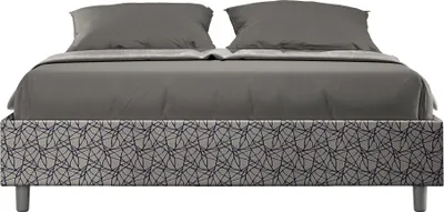Zdjęcie produktu dla ITYHOME - Łóżko bez stelaża tapicerowane 160x210 tkaniny Era 09 Niebieski Azelia