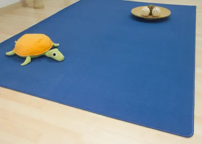 Produktbild von Steffensmeier Kurzflor Teppich Verona Kinderzimmer, sehr strapazierfähig und pflegeleicht, Hellblau, Größe: 140x200 cm