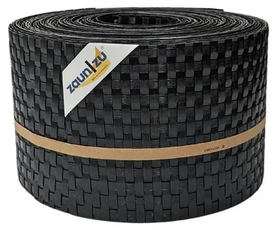 Produktbild von Sichtschutzstreifen zaun|zu RATTAN 10x Einzelstreifen 2,55m für Doppelstabzaun Schwarz 10x 2,55m