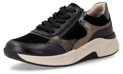 Image de Baskets basses Remonte pour femmes, en velours, modèle D3V00-03, couleur noire, taille 45