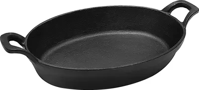 Produktbild von PARILLA ovale Servierpfanne, Durchmesser: 27,5 x 15,5 cm, Gusseisen