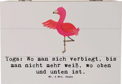 Produktbild von Mr. & Mrs. Panda Truhe Yoga Balance 22 x 15 cm - Grau Pastell - Geschenk, Flexibilität, Teamsport, Achtsamkeit, Sportler Geschenke, Vinyasa, fotobox, Geschenkbox, Asanas