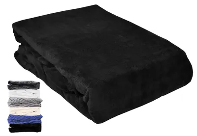 Produktbild von JACK Teddy Flausch Plüsch Spannbettlaken Cashmere Touch Weiß Grau Anthrazit Creme 90x190-100x200 / 140x200 / 180x200 cm, Farbe:Schwarz, Größe:180x200cm Spannbettlaken