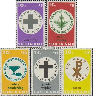 Produktbild von Briefmarken Suriname 1968 Mi 533-537 (kompl.Ausg.) postfrisch Ostermarken
