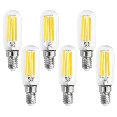 Produktbild von 6 x LED Filament Leuchtmittel Röhre T25 7W = 60W E14 klar 806lm warmweiß 2700K