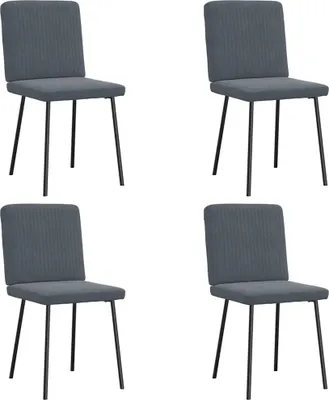 Obrázek produktu pro Jídelní židle 4 ks tmavě šedé samet