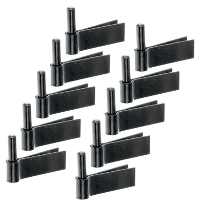 Produktbild von Alberts 863920 Kloben zum Einmauern, F-Mauerhaken, schwarzer Tauchlack, Dornmaß Ø16 mm, 105 x 40 mm, 10er Set