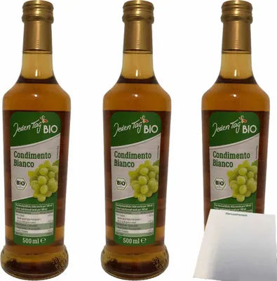 Produktbild von Jeden Tag Condimento Bianco Essig weiß 3er Pack (3x500m Flasche) + usy Block
