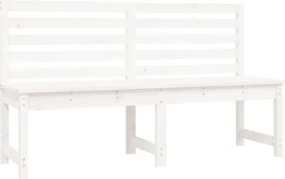 Obrázok produktu pre vidaXL Záhradná lavica biela 157,5 cm z masívneho borovicového dreva