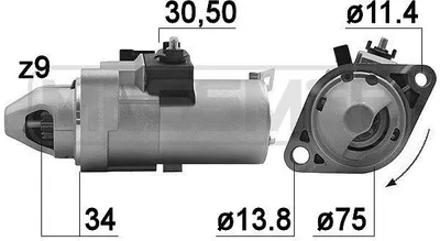 Produktbild von ERA 220988A Starter Anlasser 1,6kW für HONDA CIVIC VIII Hatchback (FN, FK) 12V