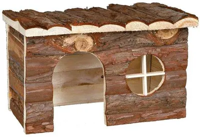 Zdjęcie produktu dla Ibenzoa® Robust – naturalne domki dla ptaków z platformą widokową na dachu, wykonane z nieimpregnowanego drewna kory, wymiary: 24×14×16 cm (dach: 28×16×18 cm) – idealne dla małych ptaków drapieżnych i miłośników motyli