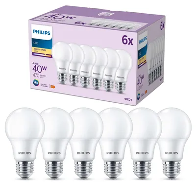 Immagine prodotto di Set di 6 lampadine LED 40W A60 E27 WW FR ND 6CT/6 EC