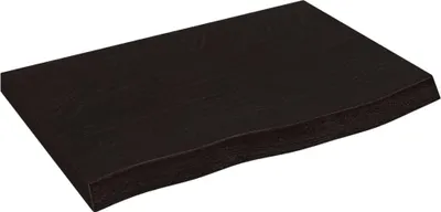 Obrázek produktu pro vidaXL Stolová deska tmavě hnědá 60x40x(2-4)cm dubový masiv