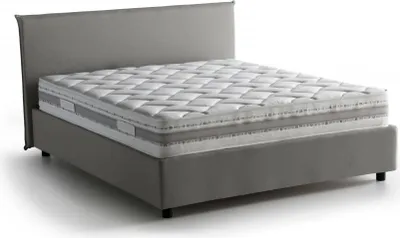 Produktbild von Doppelbett Dallegr, Containerbett mit Stoffbespannung, 100%  Italy, Frontöffnung, mit Matratze Cm 140x200 enthalten, Grau
