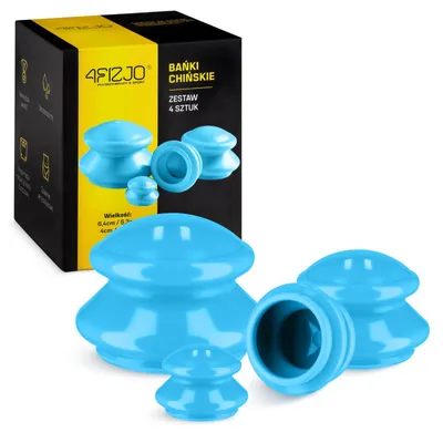Obrázek produktu pro 4FIZJO Sada masážních baněk PRO+ 4 ks, modrá