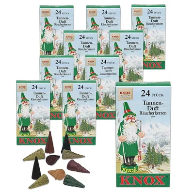 Produktbild von KNOX - 10er Set Räucherkerzen Räucherkegel Gr. M - Tanne
