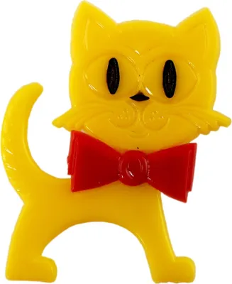 Produktbild von Anstecker - Katze - gelb-rot - DDR Anstecknadel