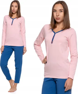 Produktbild von Schöner Damen Schlafanzug Langarm Hose glatt elegant MORAJ M