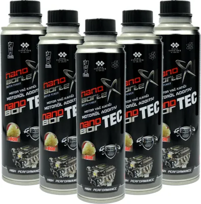 Produktbild von NanoBorTeX Performance Öl Additiv Motorschutz Bor Boron Motorbeschichtung Schutz Das Original! 5x300ml HIGH-Performance Motoröladditiv / Motorölzusatz