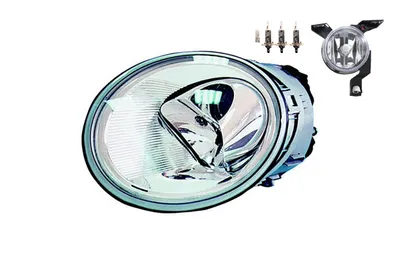 Produktbild von Scheinwerfer passend für VW New Beetle 1C 9C 1Y 98-05 H1 R +Nebel+Leuch. 1C0941030J 1C0941030D 1C0941030 1C0941700B Johns