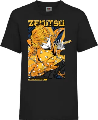 Immagine prodotto di Maglietta per bambini Demon Anime Slayer Zenitsu Agatsuma, 12-13 Jahr - 152 , Noir