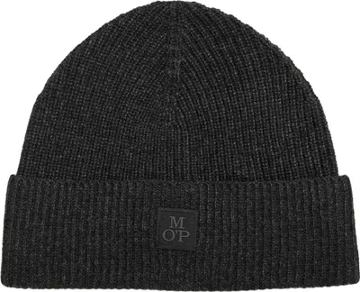 Produktbild von Marc O'Polo Beanie Mütze Knitted Hat Dark Grey Melange anthrazit