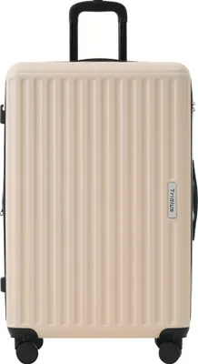 Produktbild von Flieks Koffer, Trolley Handgepäckkoffer, Reisekoffer mit 4 Rollen und TSA Schloss, Zahlenschloss, Hartschale Trolley, XL, Beige