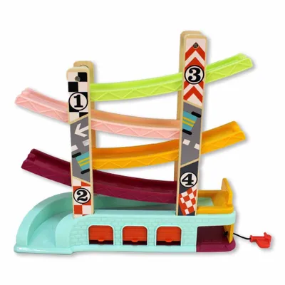 Produktbild von Holz Auto Rennbahn für Kinder - ca. 35 cm