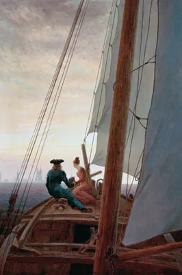 Zdjęcie produktu dla Caspar David Friedrich Art Print Obraz - Na żeglarza, 1818 (120 x 80 cm)