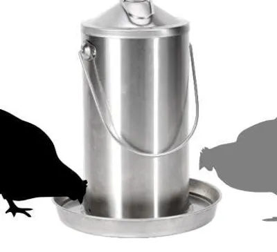 Image de Abreuvoir pour poulets, en acier inoxydable, à remplir par le haut, à suspendre