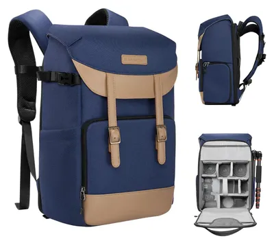 Produktbild von Kamerarucksack - 20L Fotorucksack - Wasserdichtes Polyester - Für DSLR Spiegelreflexkamera - Stativhalterung - Outdoor Reise