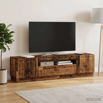 Zdjęcie produktu dla Maison Exclusive - RTV stojak LED, wykonany z recyklingowanego drewna i płyty drewnopochodnej