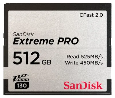 Immagine prodotto di SanDisk Extreme Pro - Scheda di memoria flash - 512 GB - CFast 2.0
