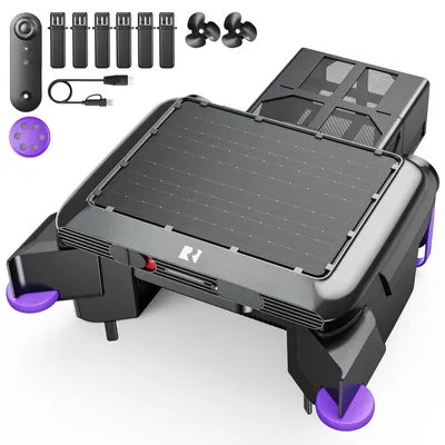 Obrázok produktu pre Čistiaci robot pre bazény s solárnym napájaním Redroad P5 – nepretržitá (24/7) povrchová údržba, filter s jemnosťou 150 μm, dávkovač chlóru, s diaľkovým ovládaním