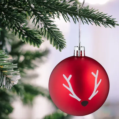 Produktbild von Rentier-Weihnachtskugeln-Set, 50-teilig