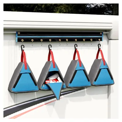 Produktbild von Aufbewahrungstasche 4 Stück in Grau und Blau, 24 x 16 x 24 cm, für Outdoor-Aktivitäten