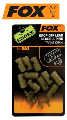 Produktbild von Fox Edges Drop-Off Lead Plug & Pins 10 Hülsen für Inline Bleie, Karpfen