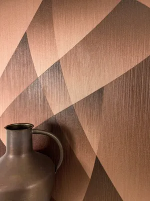 Produktbild von NEWROOM Tapete Arael Copper Bronze Vliestapete - Modern Grafik Linien  Germany
