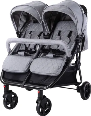 Obrázok produktu pre Kočík pre dvojčatá Lorelli DUO + prenosná postieľka + taška na kočík COOL GREY