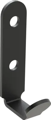 Produktbild von Wandkleiderbügel Wandgarderobe Wandhaken Kleiderhaken Wand Garderobenhaken Hakenleiste Schwarz Anzahl der Haken - 1