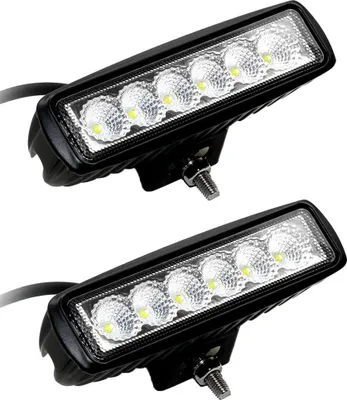 Produktbild von Greenmigo 2X18W LED Scheinwerfer Arbeitsscheinwerfer Offroad Zusatzscheinwerfer 18W Car LED Work Light Auto Arbeitsleuchte Offroad Zusatzscheinwerfer 12V 24V IP67 Schwarz ATV SUV 4WD