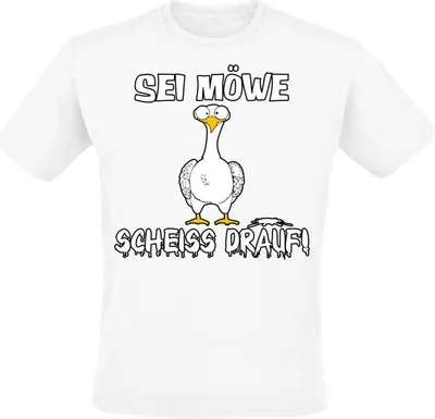 Produktbild von Tierisch T-Shirt Herren Sei Möwe - Scheiss drauf! weiß 3XL