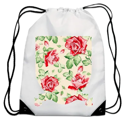 Produktbild von Vintage Blumen Badge Kordelzugtasche